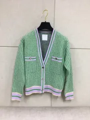 SANDRO サンドロ 正規品 グリーン ツイード ニットカーディガン