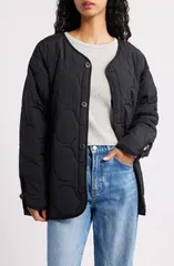 アルファインダストリーズ レディース アウター ジャケット・ブルゾン キルティング Alpha Industries Reversible ALS92 Mod Quilted Liner Jacket Black ブラック