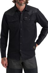 ラングラー メンズ トップス シャツ デニム Filson x Wrangler TwoTone Denim Western SnapUp Shirt Black ブラック