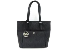 マイケルコース MICHAEL KORS トートバッグ ブラック 30T4STTT6B ロゴ 総柄 ショルダーバッグ かばん 黒 ☆AA★