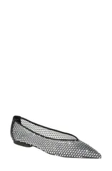 レベッカミンコフ レディース シューズ パンプス メッシュ Rebecca Minkoff Crystal Mesh Ballet Flat Black ブラックのサムネイル