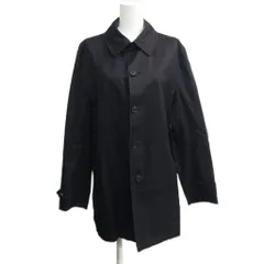 バーバリーブラックレーベル BURBERRY BLACK LABEL ステンカラーコート ジャケット アウター ノバチェック コットン BMA27-601-28 紺 ネイビー L ■MNK5