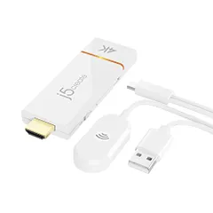 j5create ワイヤレス HDMI 4K対応 無線 受信機 送信機不要 iPhone17シリーズ対応 16e Air 対応 2.4G/5G 低遅延 ミラー＆拡張モード 設定不要 映像音声同時出力 Windows/Mac/Android/iOS対応/Chｍａ