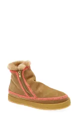 レイドバック レディース シューズ ブーツ・レインブーツ アンクル Laidback London Setsu Genuine Shearling Lined Ankle Boot Saffron Suede Neon Pink ピンク