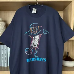 90s HERSHEY'S チョコレート アドバタイジングTシャツ ハーシーズ　USA製　アートTシャツ　ヴィンテージTシャツ　企業Tシャツ キャラクター Tシャツ シングルステッチ  フルーツオブザルーム ネオンカラー  DJ-36のサムネイル