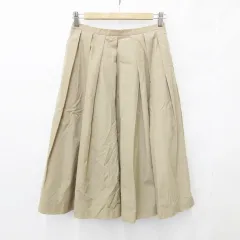 マルティニーク martinique スカート ロング フレア タック 茶 ブラウン 2