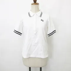 パーリーゲイツ PEARLY GATES ゴルフ スポーツウエア ポロシャツ 半袖 刺繍 リブ 白 紺 ホワイト ネイビー 0