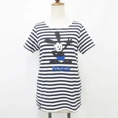 パーリーゲイツ PEARLY GATES OSWALD オズワルド Tシャツ ゴルフ スポーツウェア 半袖 丸首 キャラクター ボーダー 紺 白 ネイビー ホワイト 0