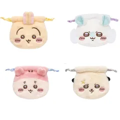 ちいかわ おかお巾着② 全4種セット フルコンプ ガチャ ガチャガチャ カプセルトイ 巾着 小物入れ かわいい ハチワレ うさぎ 顔 フェイス きんちゃく