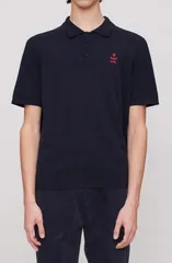 アーペーセー メンズ トップス ポロシャツ コットン APC Octave Cotton Polo Iak Dark Navy ネイビーのサムネイル