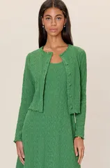 レベッカテイラー レディース アウター パーカー・スウェット カーディガン ニット Rebecca Taylor Taryn Knit Cardigan Forest Green グリーン