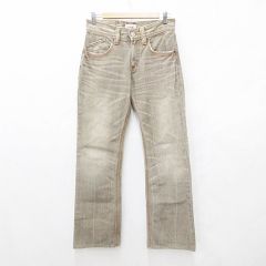 エドウィン EDWIN パンツ デニム カラージーンズ ワイド ソフトフレアー ロング 刺繍 綿 茶 ブラウン 28