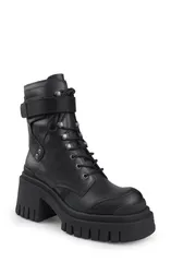 ジジ レディース シューズ ブーツ・レインブーツ プラットフォーム ZIGI Josanna Lug Sole Platform Bootie Blk Leathe