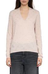 ザディグ エ ヴォルテール レディース アウター パーカー・スウェット Vネック セーター Zadig Voltaire Rivy Rhinestonemellished Cashmere VNeckのサムネイル