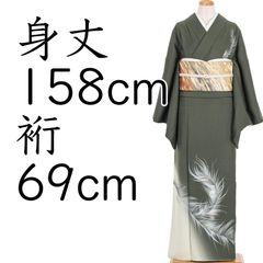 撫松庵 訪問着 絵羽柄 単衣 浴衣 セオα バチ衿 水芭蕉と蜻蛉 - メルカリ
