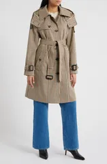 ロンドンフォグ レディース アウター ジャケット・ブルゾン コート London Fog Wateresistant Belted Trench Coat Check チェックのサムネイル
