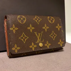 y48 ポルト モネ ビエ トレゾール　ポルトフォイユ トレゾール　インターナショナル 旧型　Louis Vuitton ルイ ヴィトン　2つ 折り　二つ折り　フラップ ボタン 式　財布　コンパクト　ミニ ウォレット　モノグラム