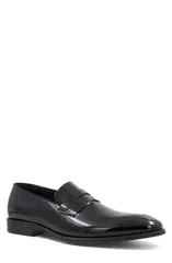 ブルーノマグリ メンズ シューズ レザー ローファー Bruno Magli Maioco Sera Patent Leather Apron Toe Penny Loafer Black Patenのサムネイル