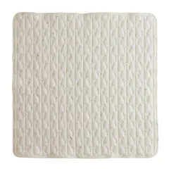 プッパプーポ 寝返り ごろ寝マット用敷きパッド 120×120cm 天竺ニット 敷きパッド 単品 キルトパッド 四隅ゴム プレイマット ベビー マット リビング ラグ 赤ちゃん 敷布団 18アイボリーpo