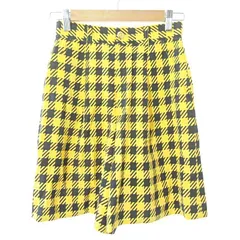 ロペ ROPE 美品 キュロット スカート パンツ チェック柄 63-90 黄 黒 イエロー ブラック 0223 ■GY09