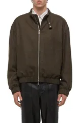 ヘルムート ラング メンズ アウター ジャケット・ブルゾン ウール Helmut Lang Wool Blend Bomber Jacket Green Melange グリーンのサムネイル