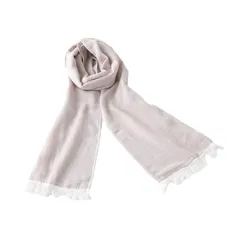 今治タオル コットンガーゼマフラー ストール コットン 綿 薄手 スカーフ マフラー 男女兼用 レディース メンズ マフラー 肩掛け ひざ掛け 大人カラー 秋冬 春 父の日 母の日 GTLINE Favolic ファボリック (Free, Beige)