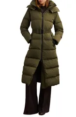 レイス レディース アウター ジャケット・ブルゾン キルティング Reiss Colette Quilted Longline Puffer Jacket Khaki カーキ
