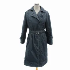 ジェーンモア JANE MORE ダウンコート トレンチコート風 ロング丈 ウエストベルト付き ナイロン 11 紺 ネイビー  グレー /YS2