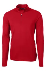 カッターアンドバック メンズ アウター パーカー・スウェット ハーフジップ Cutter Buck Virtue Piqu Recycled Blend Quarter Zipullovered レッのサムネイル