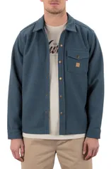 ハーレー メンズ アウター ジャケット・ブルゾン シャツ Hurley Santa Cruz Seaside Solid Flannel ButtonUp Shirt Jacket Grey Tealのサムネイル