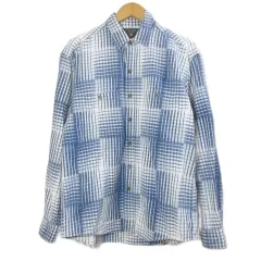 チャップス CHAPS ラルフローレン 80s ヴィンテージ チェックシャツ 長袖 M ブルー ホワイト /X