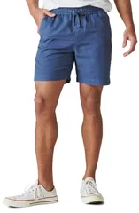ラッキーブランド メンズ ボトムス ハーフパンツ・ショーツ ドローコードウエスト コットン リネン Lucky Brandrawstring Waist Cotton Linen Short Dark Denim デニム