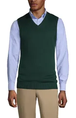 ランズエンド メンズ トップス Tシャツ ベスト セーター コットン Lands End School Uniform Cotton Modal Sweater Vest Evergreen