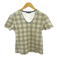バーバリー ロンドン BURBERRY LONDON カットソー ノバチェック 半袖 1 ベージュ 0118 IBO87