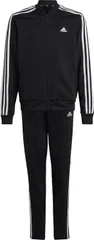アディダス adidas エッセンシャルズ スリーストライプス トラックスーツ ジュニア ジャージ上下 ジャージセット スリーストライプス スポーティー キッズ フィット セットアップ  ECG94 IC0112 (トップス)ブラック/
