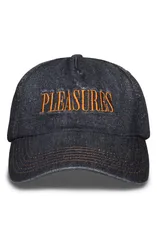 プレジャーズ メンズ アクセサリー 帽子 コットン デニム キャップ PLEASURES Zigzag Adjustable Cotton Denim Baseball Cap Black ブラックのサムネイル