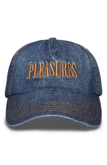 プレジャーズ メンズ アクセサリー 帽子 コットン デニム キャップ PLEASURES Zigzag Adjustable Cotton Denim Baseball Cap Indigo インディのサムネイル