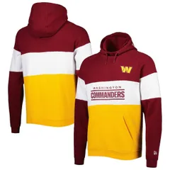 ニューエラ メンズ アウター パーカー・スウェット カラーブロック Mens New Era Gold Washington Commanders Colorblock Current Pullover Hoodie Gold ゴールド