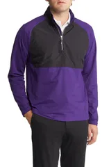 カッターアンドバック メンズ アウター パーカー・スウェット ハーフジップ Cutter Buck Adapt Hybrid Quarter Zipullover College Purple Blaのサムネイル
