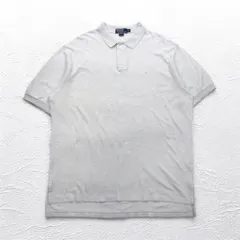 Polo by Ralph Lauren 90年代 ポロシャツ 2XL グレー 鹿の子 スモールポニー刺繍 ビッグサイズ