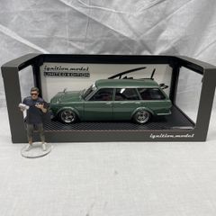 ミニチャンプス 1/18 ボルボ 240 GLブレーク1986 ブルーメタリック