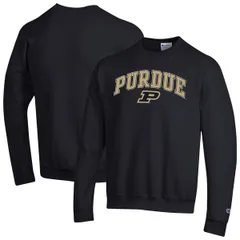 チャンピオン メンズ アウター パーカー・スウェット シャツ ロゴ MensChampion Black Purdue Boilermakers Arch Over Logo Pullover Sweatshirt Black ブラック