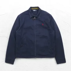 Polo by Ralph Lauren 90年代 スウィングトップ ハリントンジャケット M ネイビー コットン スモールポニー刺繍