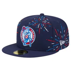 ニューエラ メンズ アクセサリー 帽子 MensNew Era Navy Boston Celtics Americana Fireworks 59FIFTY Fitted Hat Navy ネイビー