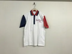 本物ルコックスポルティフlecoqsportifコットン切り替えデザインロゴ刺繍プルオーバー半袖シャツメンズサーフアメカジミリタリーストリートスケーターワークビジネススーツモードゴルフドレス白ホワイトLのサムネイル