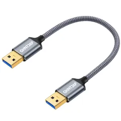 GHNTJAP USB 3.0 ケーブル 0.3M USB ケーブル オスオス a-aタイプ 5Gbps高速データ転送 高耐久ナイロン usb a a ケーブル HDD/カメラ/DVDプレーヤー/プリンタ/モデムなどと互換性あり 30CM