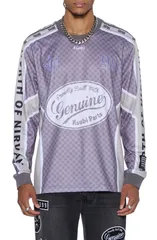 スビ メンズ トップス Tシャツ グラフィック Ksubi Garage Moto Long Sleeve Graphic TShirt Black Grey ブラックのサムネイル