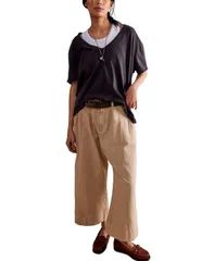 【送料無料】 フリーピープル レディース シャツ トップス Womens Nina VNeck TShirt Black