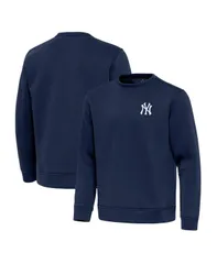 【送料無料】 アンティグア メンズ パーカー・スウェット アウター Mens Navy New York Yankees Relevant Lightweight Pullover Sweatshirt Navy