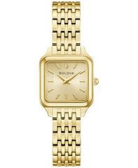 [무료 배송] 브로바 레이디스 시계 액세서리 Womens Classic Sutton GoldTone Stainless Steel Bracelet Watch 227mm Gold